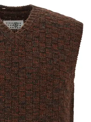 Knitted vest Man MM6 MAISON MARGIELA Multicolor