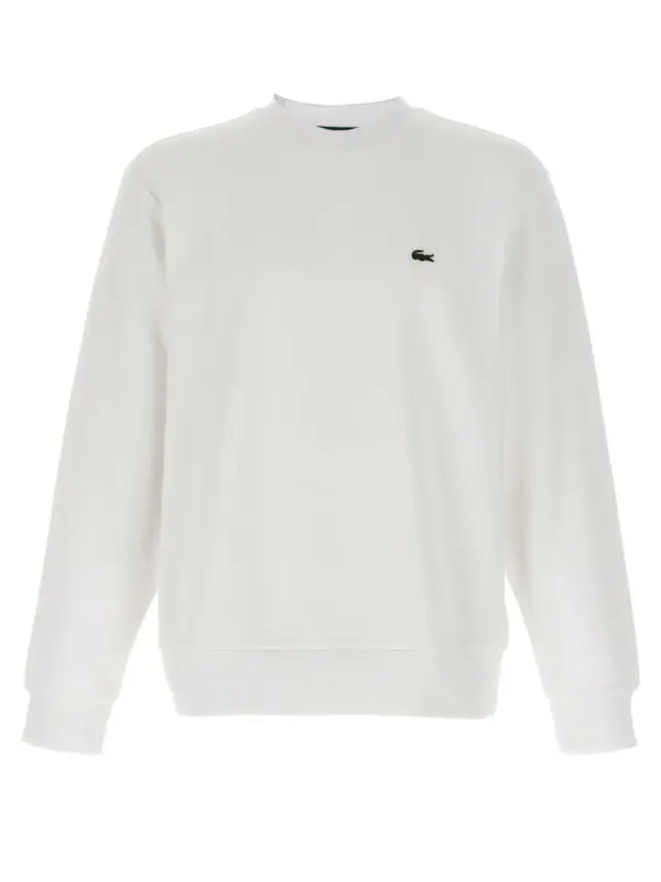Logo patch sweatshirt LACOSTE White
