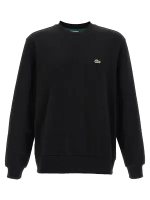 Logo patch sweatshirt LACOSTE Black