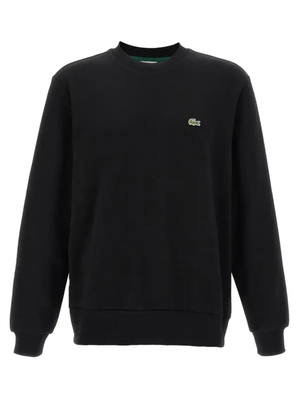 Logo patch sweatshirt LACOSTE Black