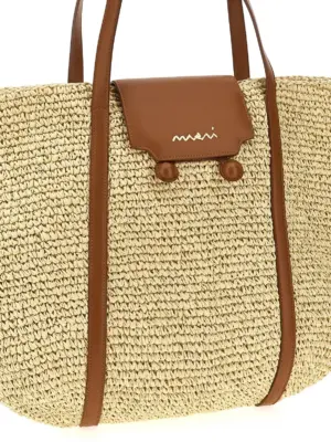 Medium 'Trunkaroo' shopping bag Woman MARNI Beige