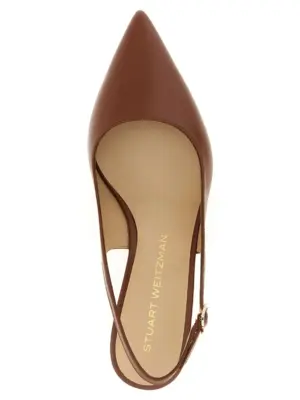 'Stuart Sculpt' slingback 100% leather STUART WEITZMAN Brown