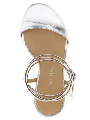 'Nudist Wrap' sandals 100% mestizo leather STUART WEITZMAN Silver