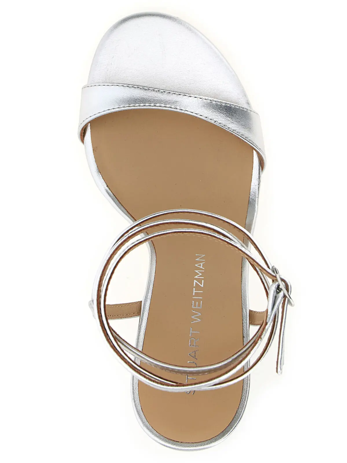 Босоніжки Stuart Weitzman Nudist Wrap Срібні 4 'Nudist Wrap' sandals 100% mestizo leather STUART WEITZMAN Silver