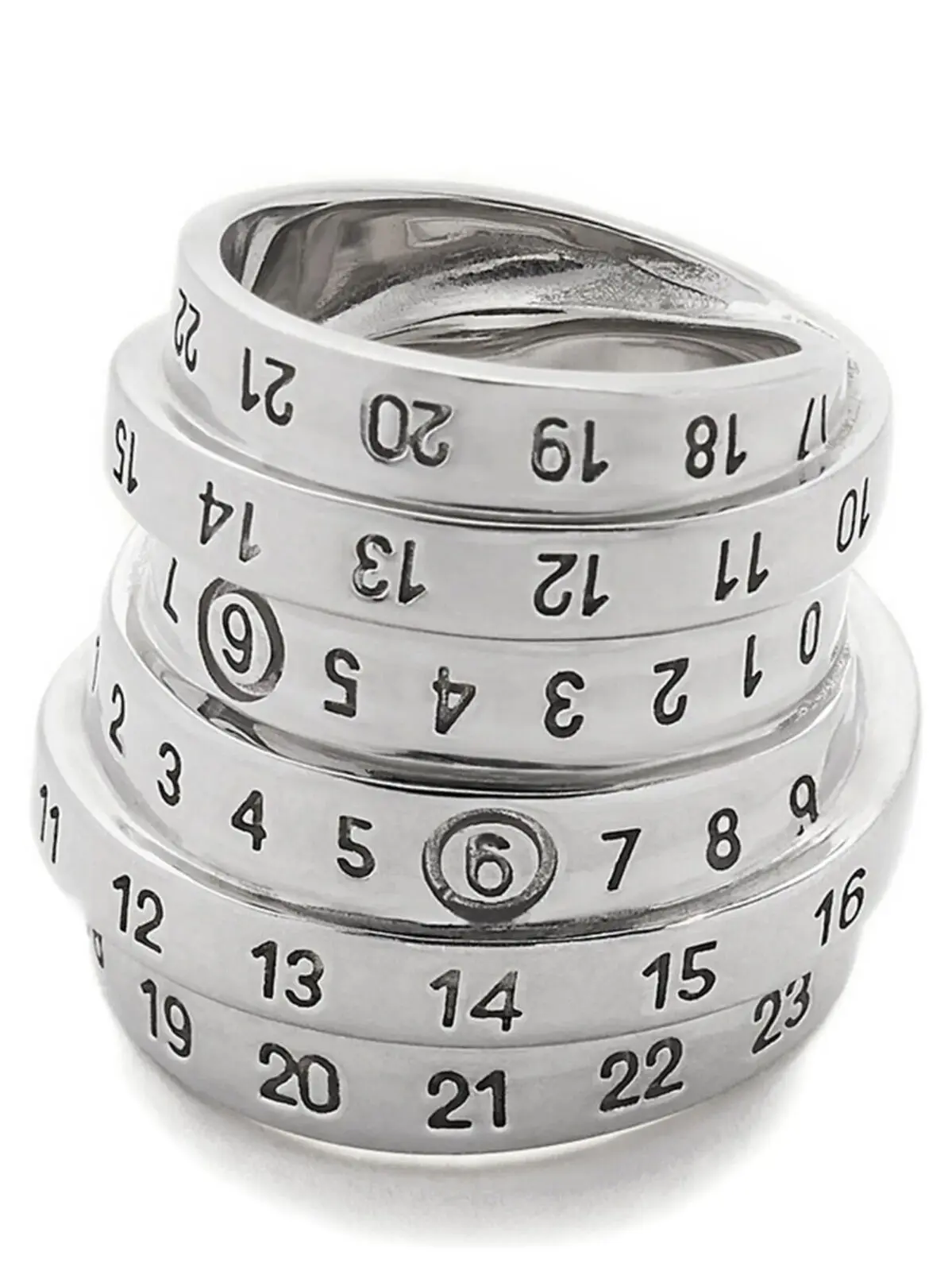 Кільце з логотипом Mm6 Maison Margiela Срібне 1 Logo ring MM6 MAISON MARGIELA Silver