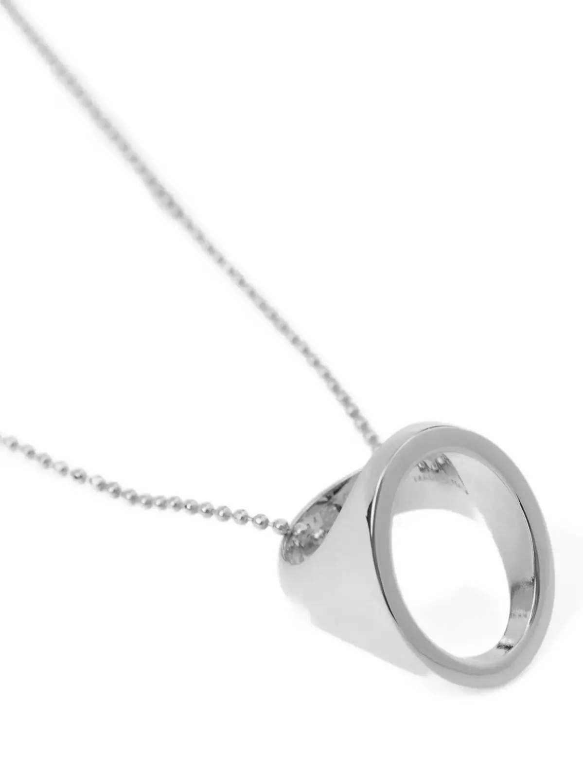 Кольє Mm6 Maison Margiela anello Chevalière Срібне 2 'anello Chevalière' necklace SM6UU0084P7355951 MM6 MAISON MARGIELA Silver
