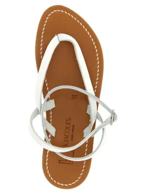 'Smyrne' sandals 100% cow leather (Bos Taurus) K.JACQUES SAINT TROPEZ White
