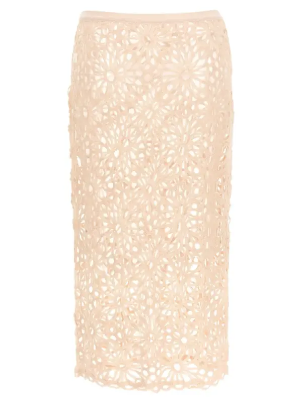 'Crochet' skirt NORMA KAMALI Pink