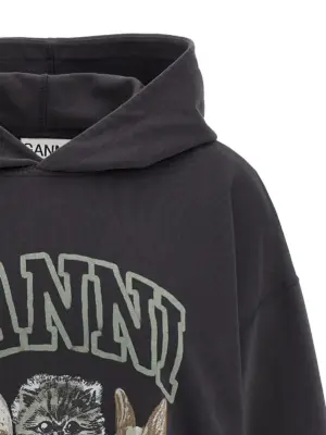 'Grey Animal Print' hoodie Woman GANNI Gray