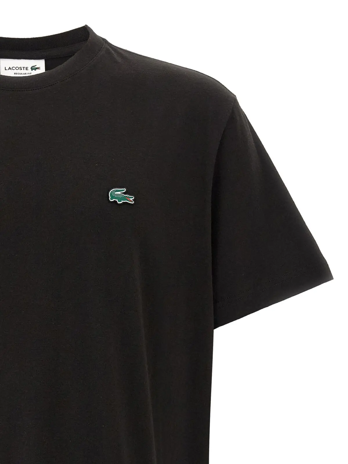 Футболка Lacoste з нашивкою логотипу Чорна 3 Logo patch t-shirt Man LACOSTE Black
