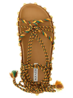 'Tropical' sandals 100% fabric braid AQUAZZURA Multicolor