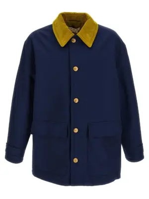 Cotton gabardine parka MARNI Blue