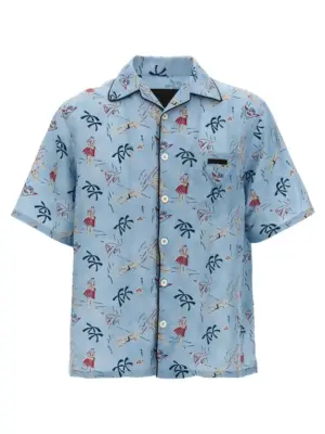 'Hawaii' shirt PRADA Light Blue