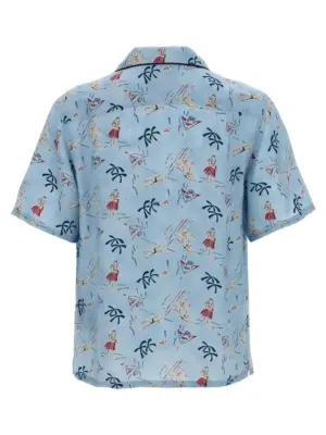 'Hawaii' shirt UCS524SOOO17OYF0076 PRADA Light Blue