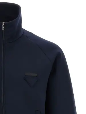 Tech fabric sweatshirt Man PRADA Blue