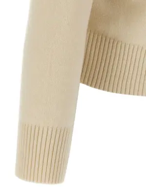 Puff logo patch sweater 90% wool