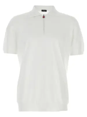 Honeycomb polo shirt KITON White