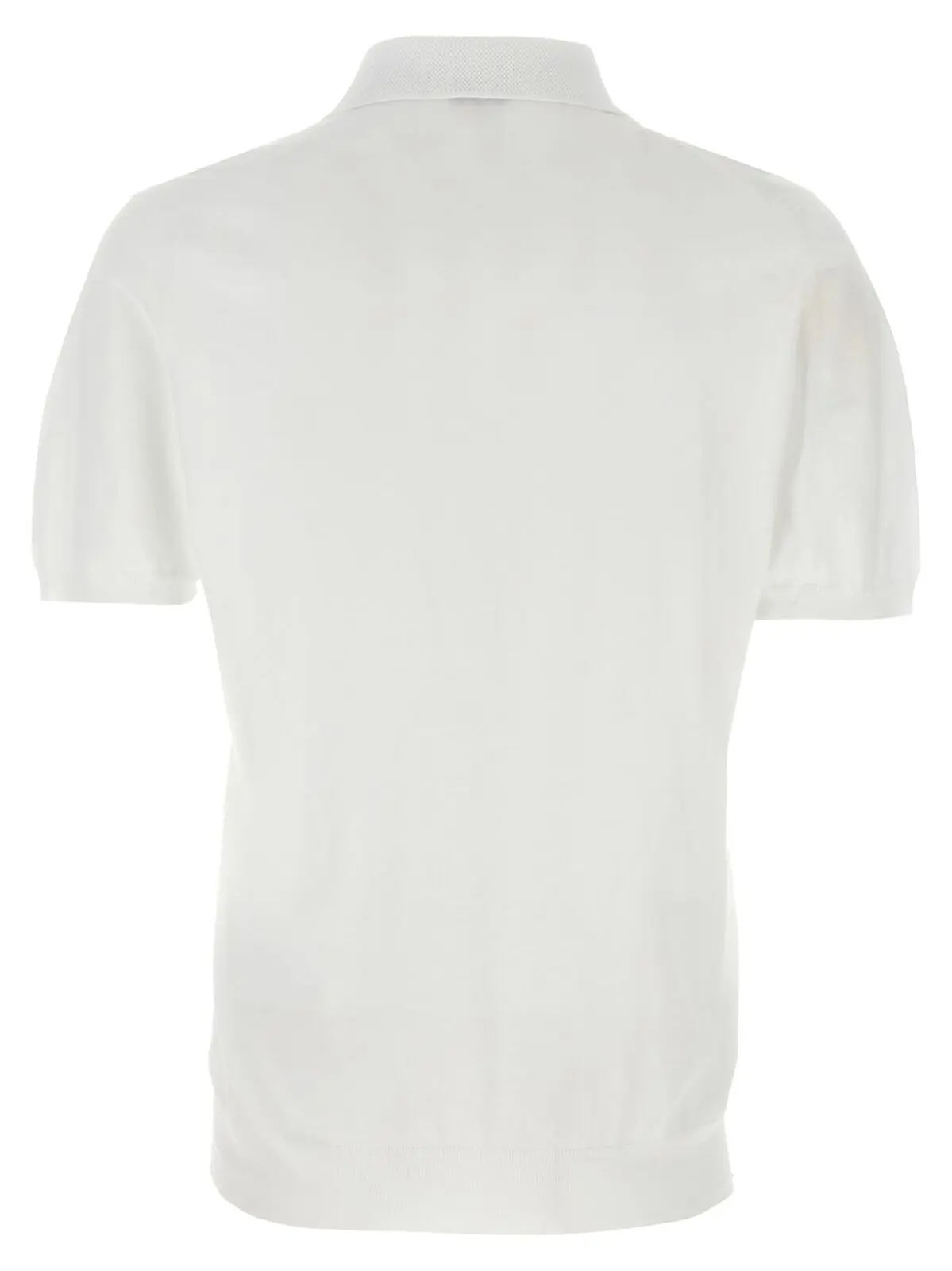 Поло Kiton Honeycomb Біле 2 Honeycomb polo shirt UMK133140C008 KITON White