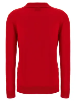 Cashmere and silk polo shirt UMQE0LP1K826400 BRIONI Red