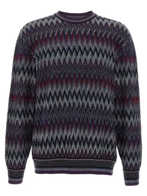 Zigzag pattern sweater MISSONI Blue