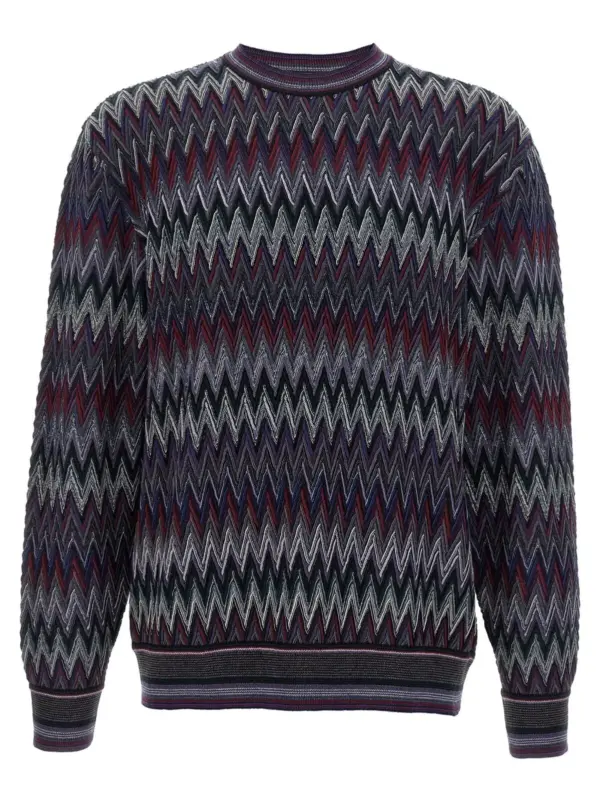 Zigzag pattern sweater MISSONI Blue