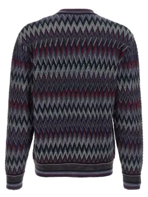 Zigzag pattern sweater US25WN0EBR012YS4173 MISSONI Blue