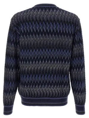 Zigzag pattern sweater US25WN0EBR012YS91P3 MISSONI Blue