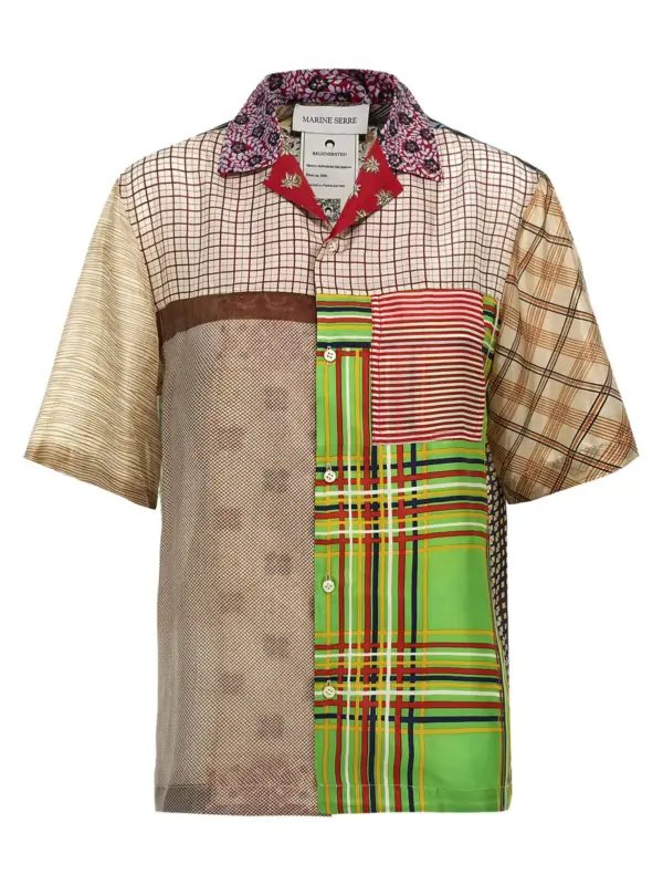 'Regenerated Silk Scarves Bowling' shirt MARINE SERRE Multicolor