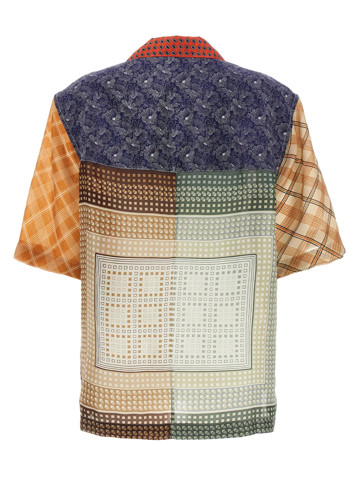 Сорочка Regenerated Silk Scarves Bowling Marine Serre Багатокольорова 4 'Regenerated Silk Scarves Bowling' shirt 100% silk MARINE SERRE Multicolor