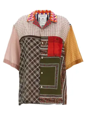 'Regenerated Silk Scarves Bowling' shirt Spring Summer 2025 MARINE SERRE Multicolor