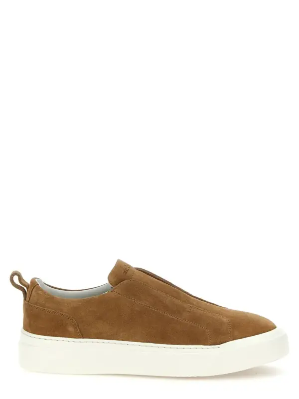 Suede sneakers KITON Brown