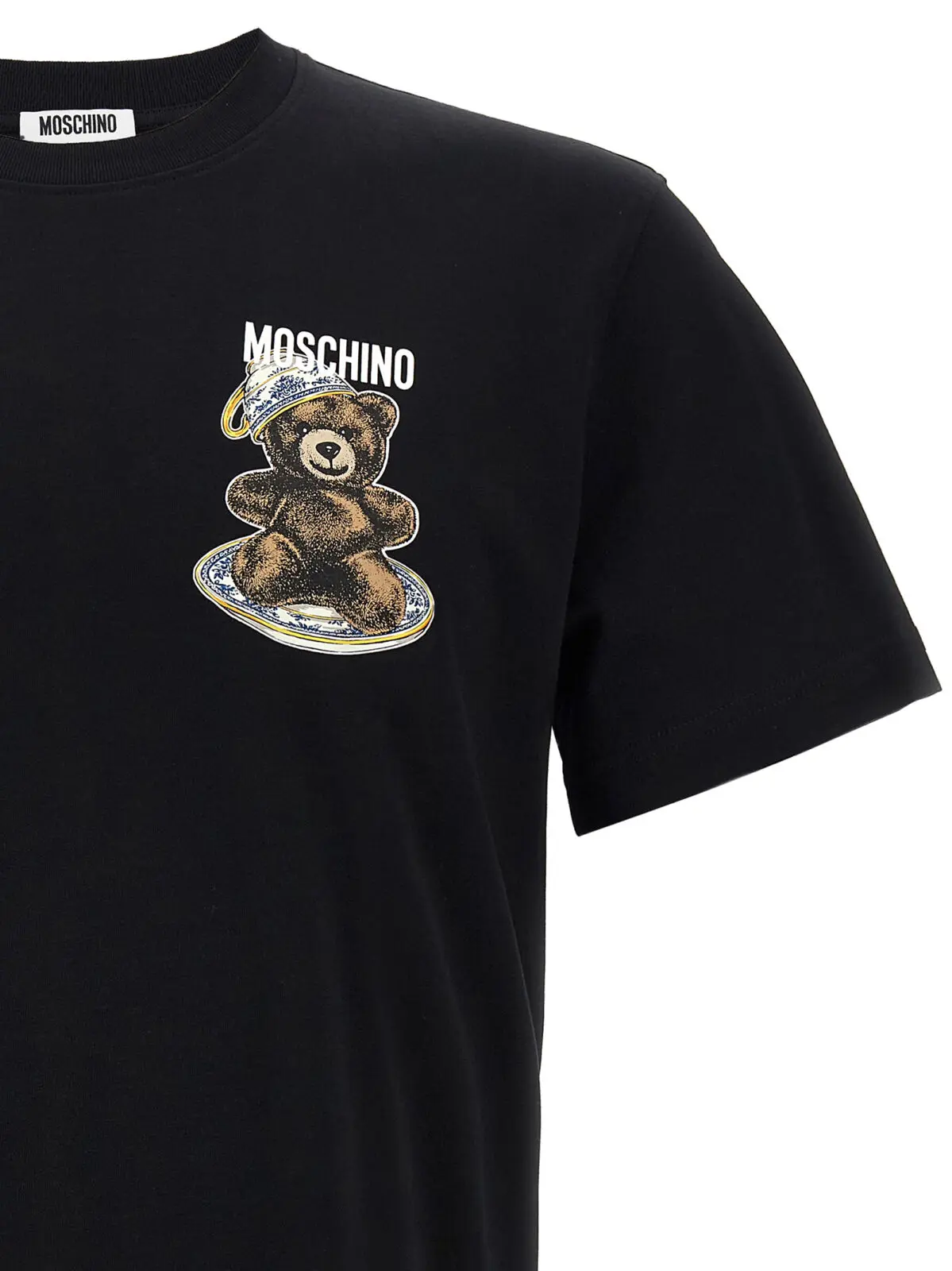 Футболка Moschino з принтом Чорна 3 Printed T-shirt Man MOSCHINO Black
