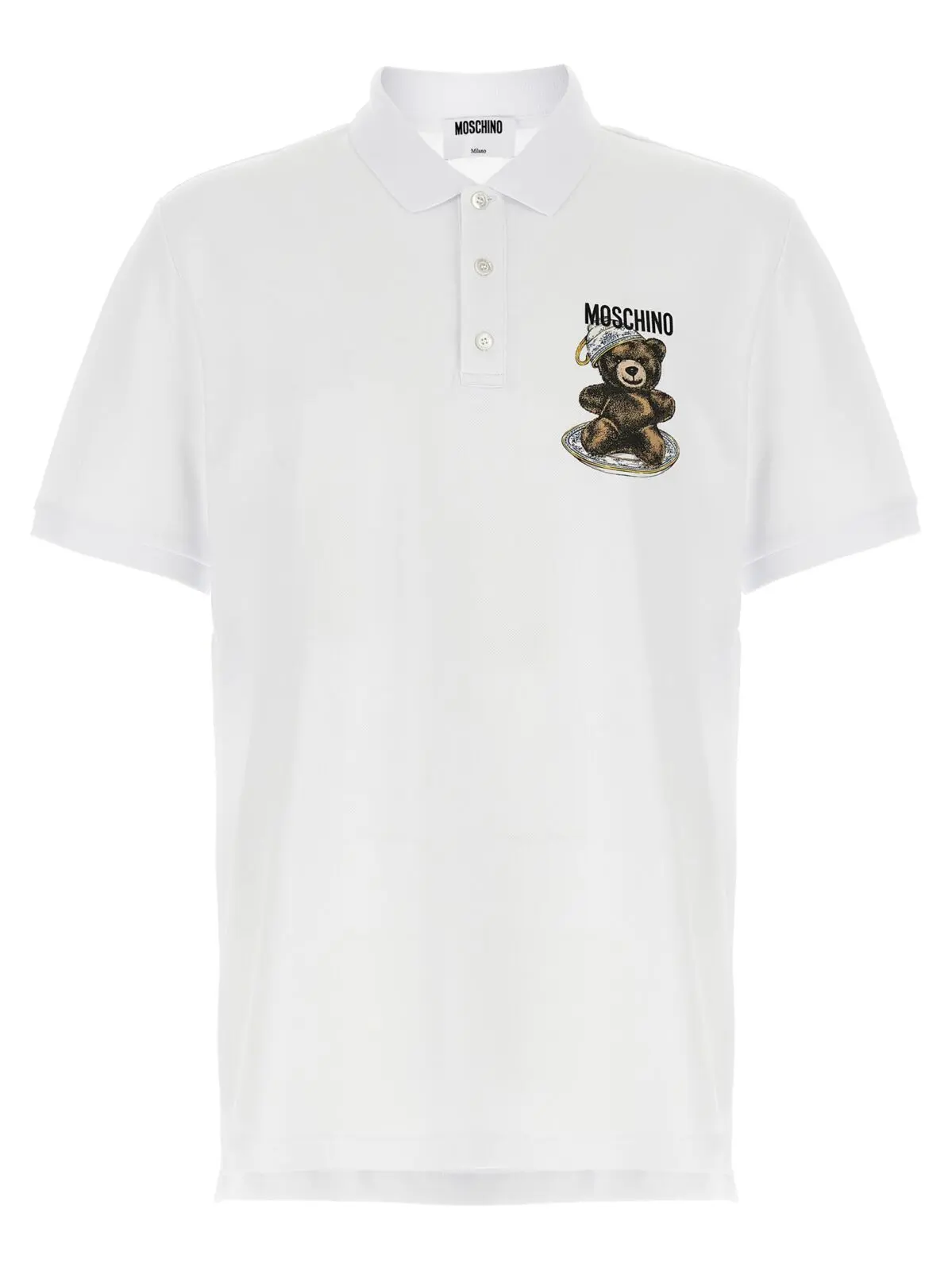 Поло Moschino Press Біле 1 Press polo shirt MOSCHINO White