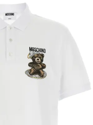 Press polo shirt Man MOSCHINO White