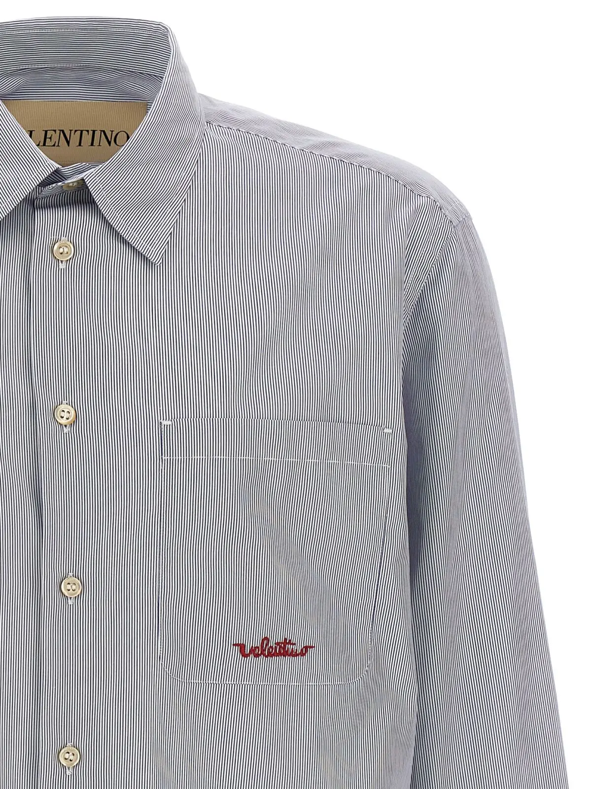 Сорочка Valentino Garavani у смужку Блакитна 3 Valentino Garavani striped shirt Man VALENTINO GARAVANI Light Blue