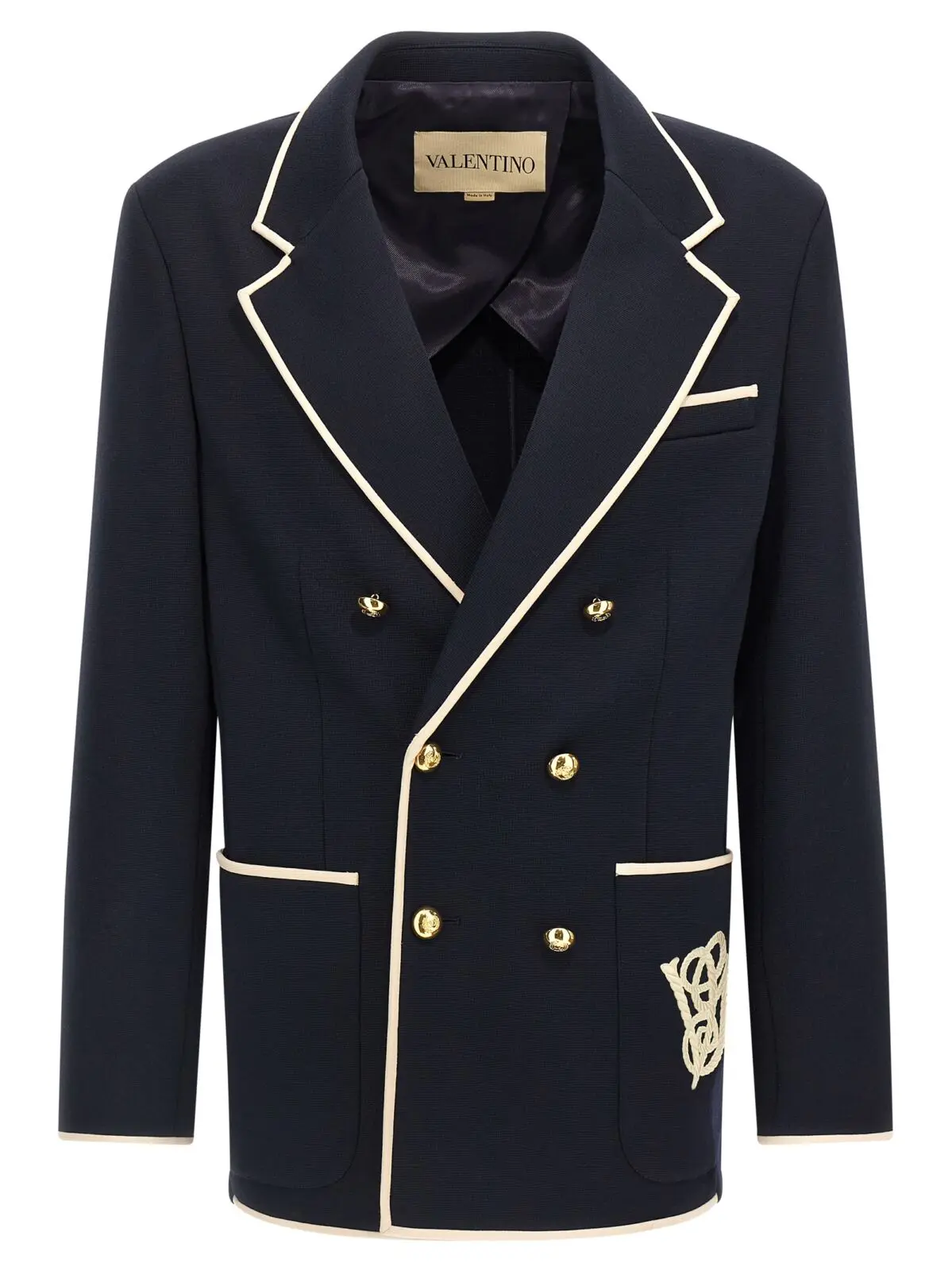 Піджак Valentino Garavani двобортний Синій 1 Valentino Garavani double-breasted blazer VALENTINO GARAVANI Blue