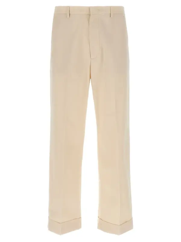 Valentino Garavani turn-up trousers VALENTINO GARAVANI Beige
