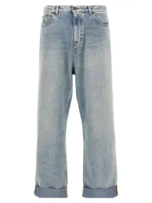 Valentino Garavani turn-up jeans VALENTINO GARAVANI Light Blue