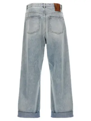 Valentino Garavani turn-up jeans V3DE04GARE508 VALENTINO GARAVANI Light Blue