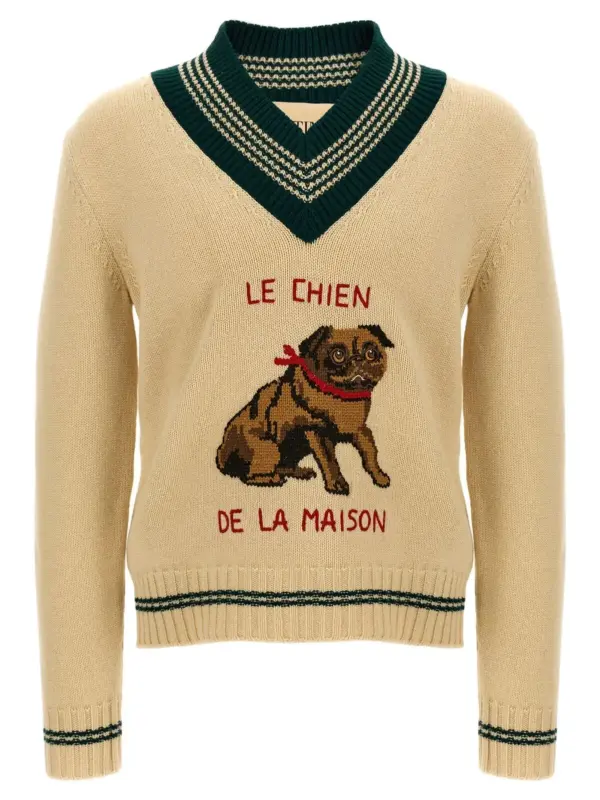 ValentinoGaravani 'Le Chien de la Maison' sweater VALENTINO GARAVANI Beige