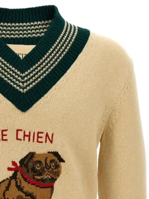 ValentinoGaravani 'Le Chien de la Maison' sweater Man VALENTINO GARAVANI Beige