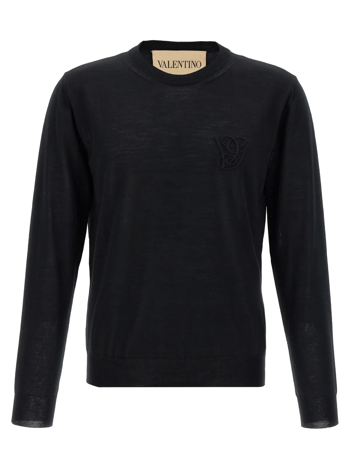 Светр Valentino Garavani з вишитим логотипом Чорний 1 Valentino Garavani logo embroidery sweater VALENTINO GARAVANI Black