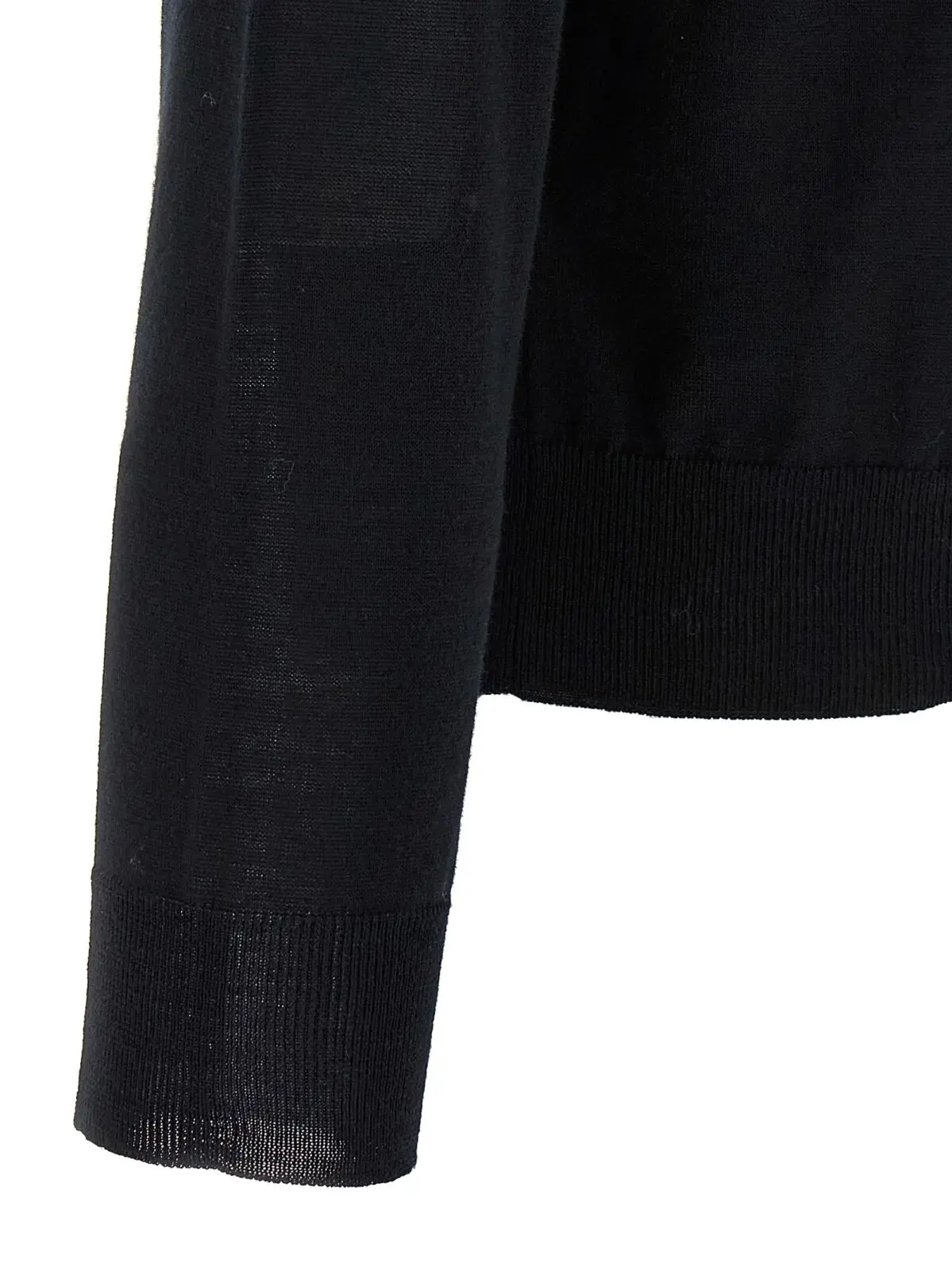 Светр Valentino Garavani з вишитим логотипом Чорний 4 Valentino Garavani logo embroidery sweater 100% virgin wool VALENTINO GARAVANI Black