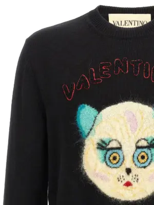 Valentino Garavani 'Le Chat de la Maison' sweater Man VALENTINO GARAVANI Black
