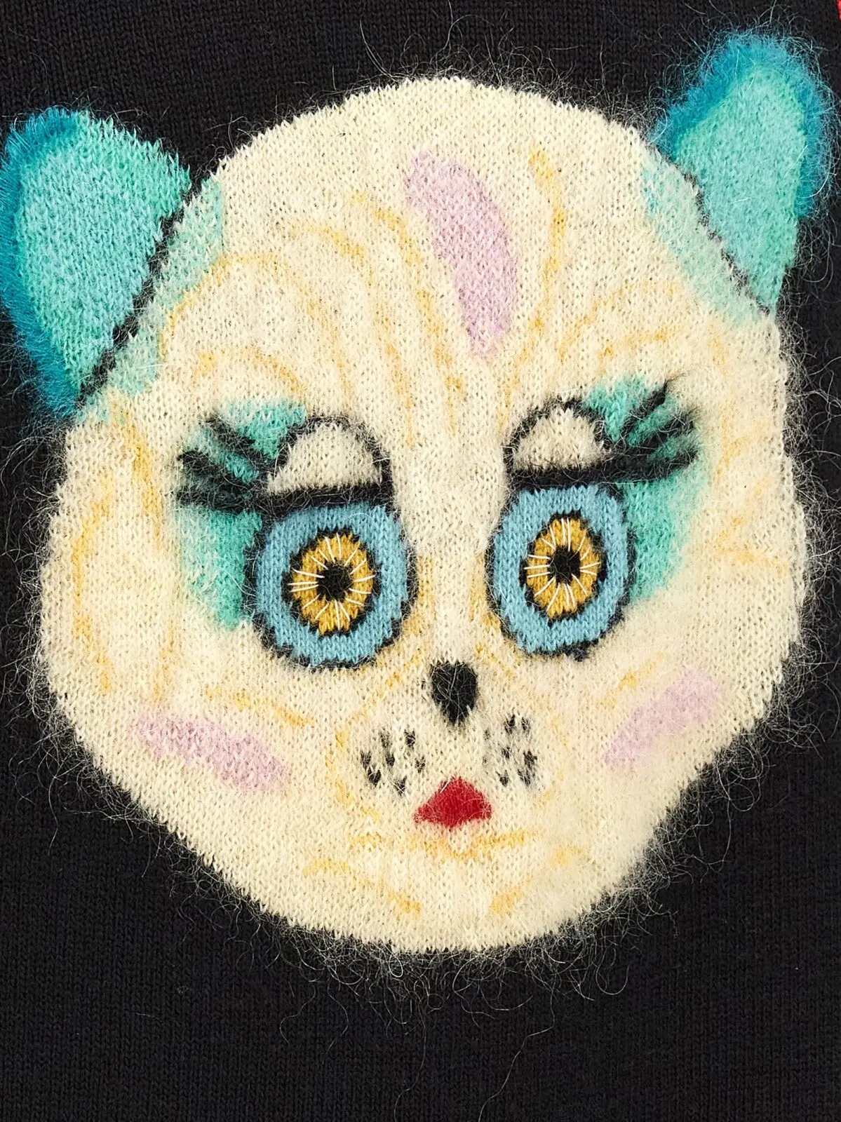 Светр Valentino Garavani Le Chat de la Maison Чорний 4 Valentino Garavani 'Le Chat de la Maison' sweater 65% cotton