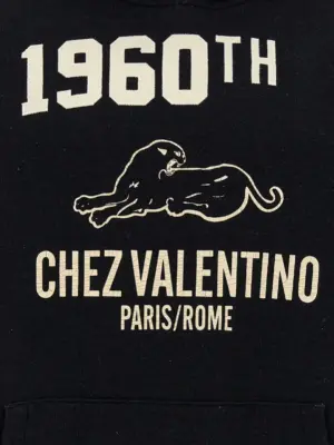 Printed Valentino Garavani hoodie 100% cotton VALENTINO GARAVANI Black