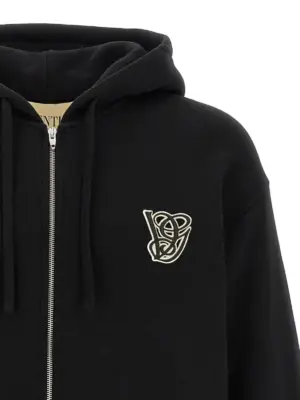 Valentino Garavani hoodie VG patch Man VALENTINO GARAVANI Black
