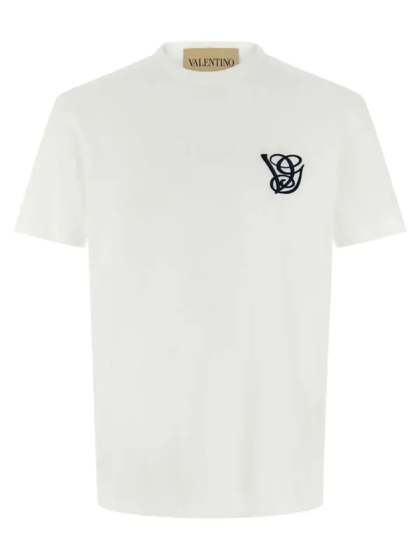 Valentino Garavani logo embroidery T-shirt VALENTINO GARAVANI White