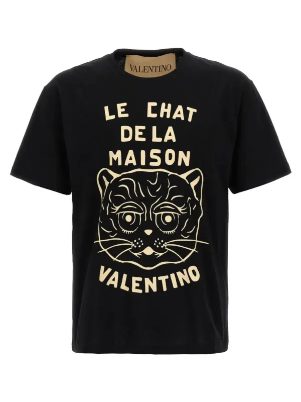 Valentino Garavani 'Le Chat de la Maison' T-shirt VALENTINO GARAVANI Black