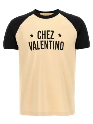 Valentino Garavani 'Chez Valentino' T-Shirt VALENTINO GARAVANI Beige